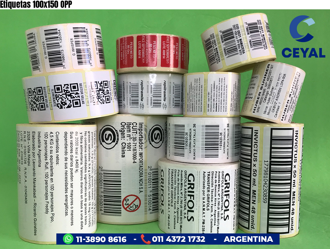 Etiquetas 100x150 OPP