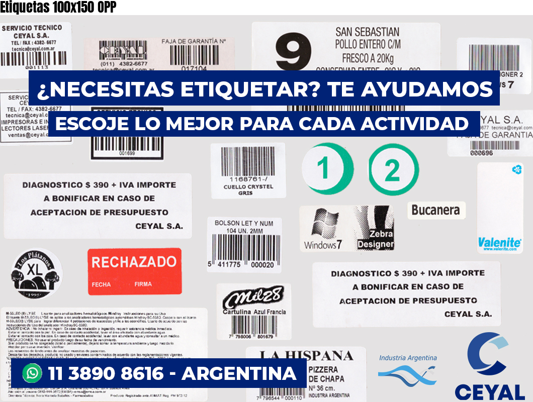 Etiquetas 100x150 OPP