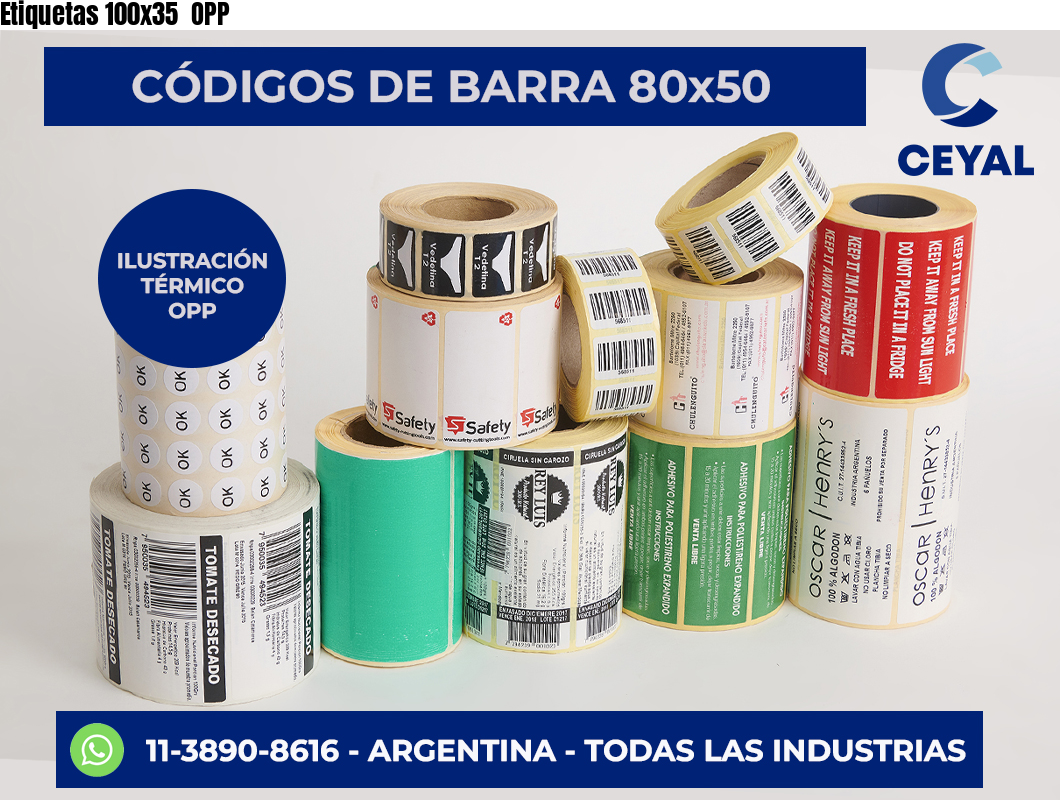Etiquetas 100×35  OPP