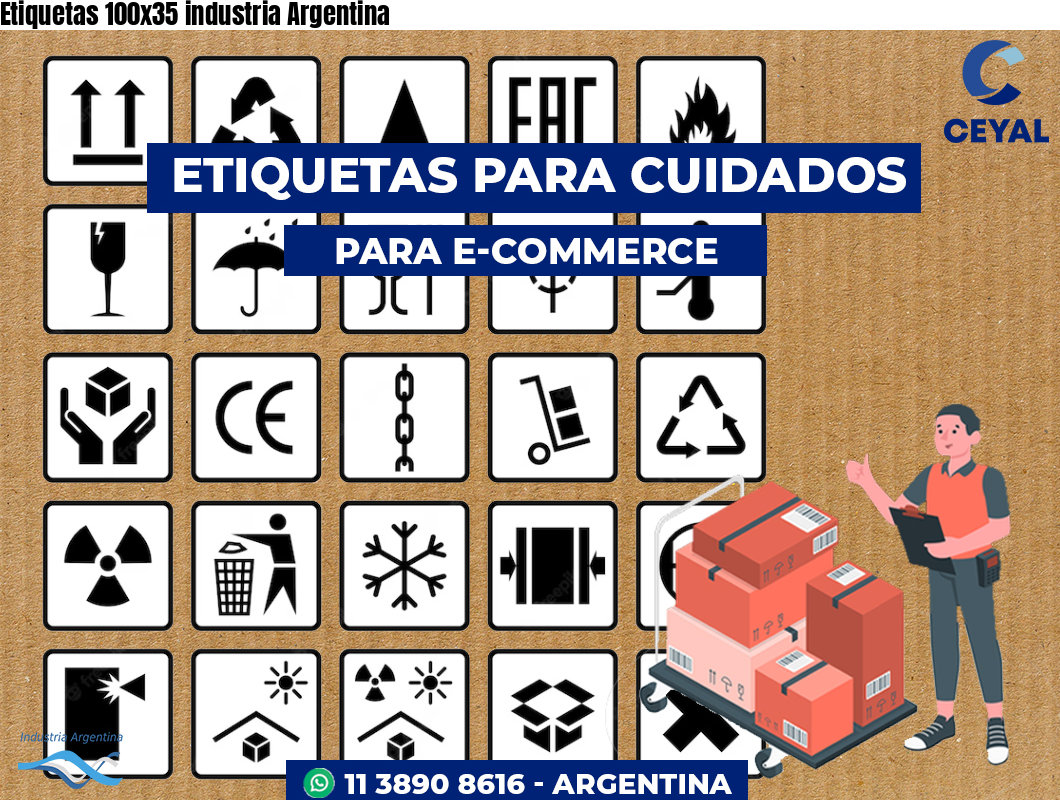 Etiquetas 100x35 industria Argentina