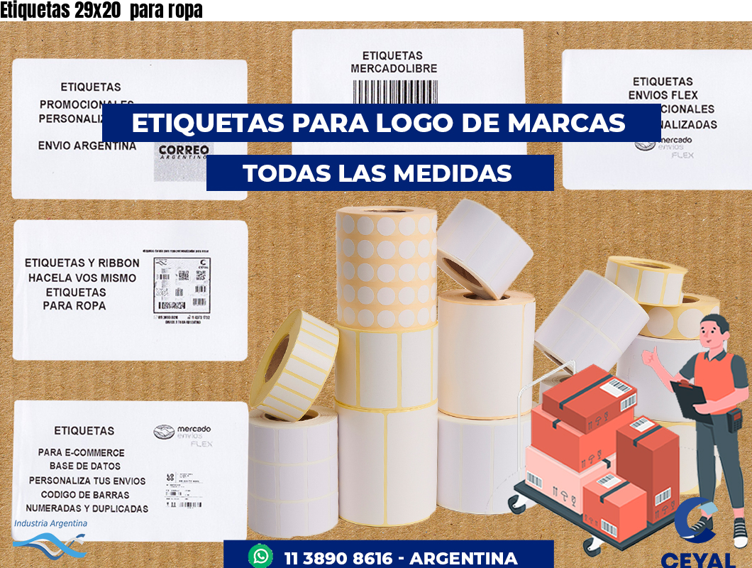 Etiquetas 29x20 para ropa