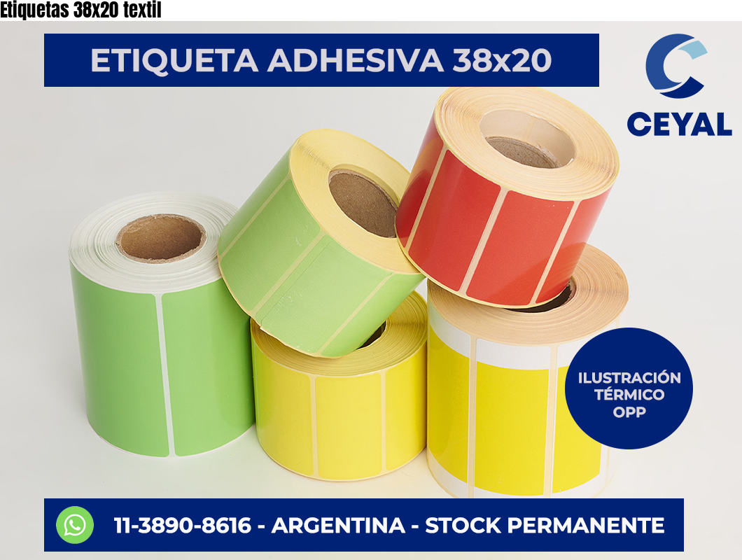 Etiquetas 38×20 textil