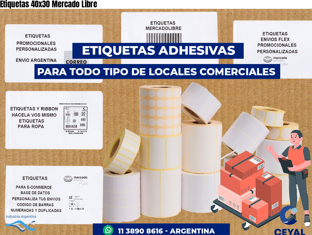 Etiquetas 40x30 Mercado Libre