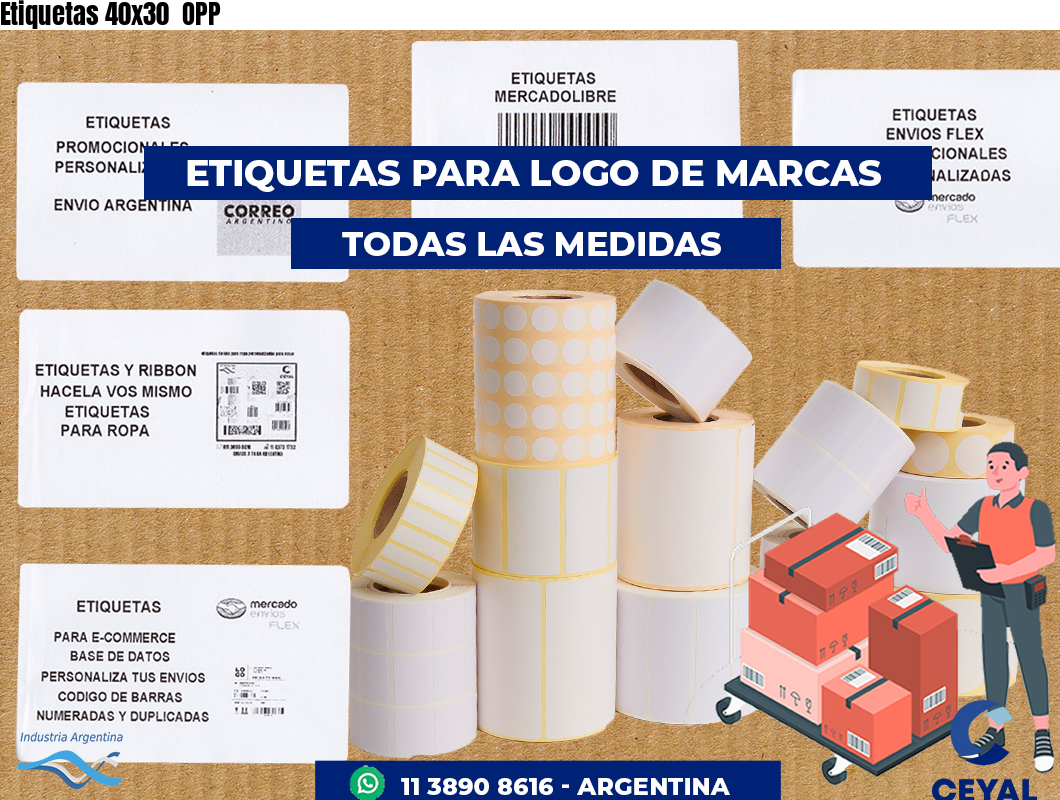 Etiquetas 40x30 OPP