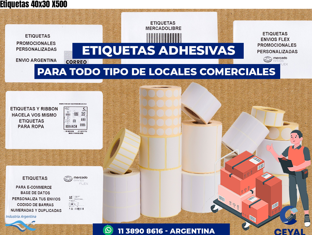 Etiquetas 40x30 X500