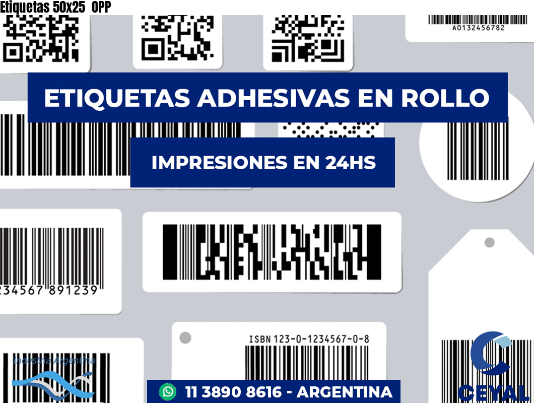 Etiquetas 50x25  OPP