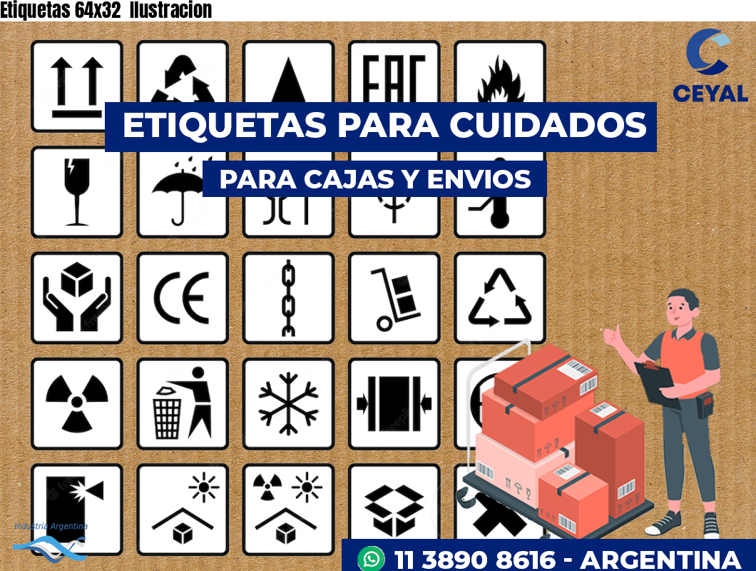 Etiquetas 64x32  Ilustracion