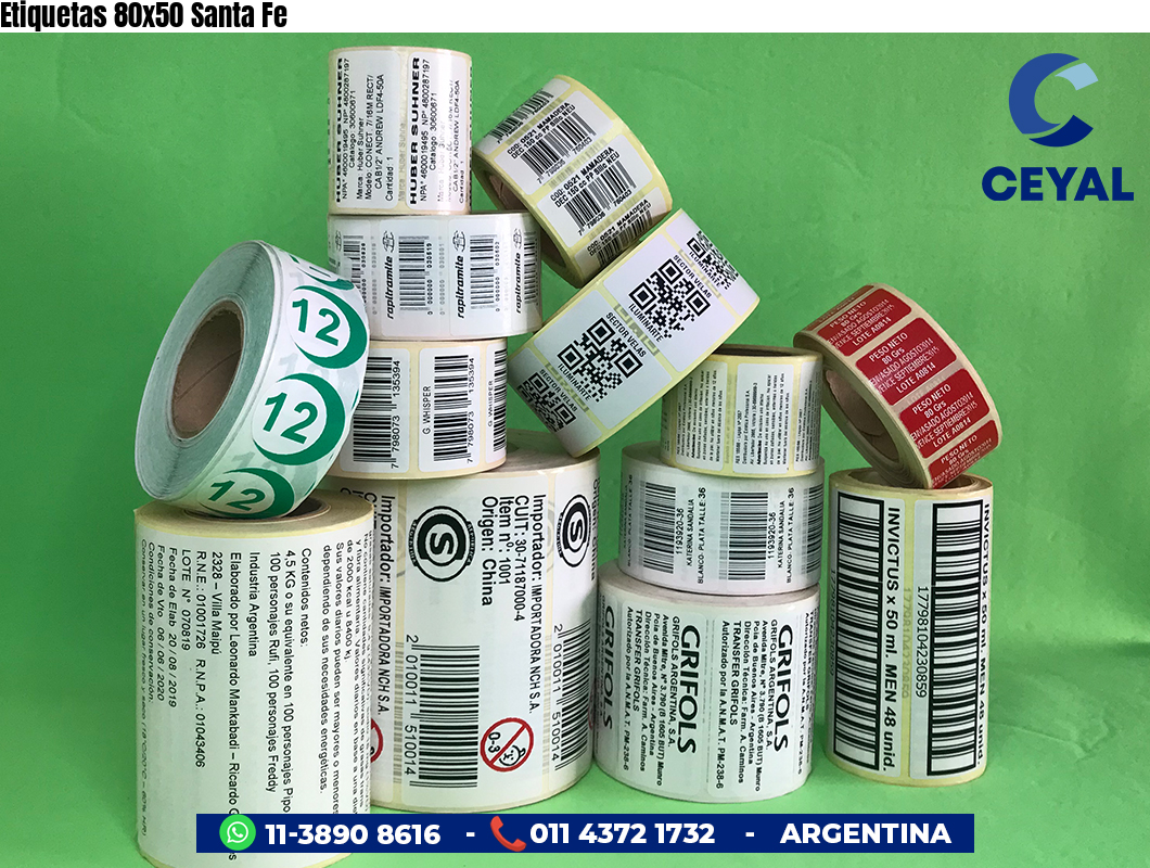 Etiquetas 80x50 Santa Fe