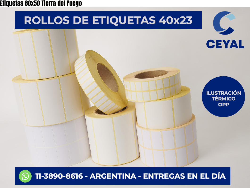 Etiquetas 80x50 Tierra del Fuego