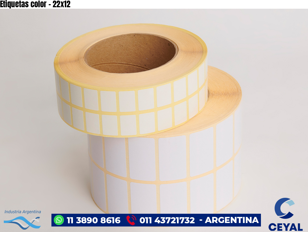 Etiquetas color - 22x12