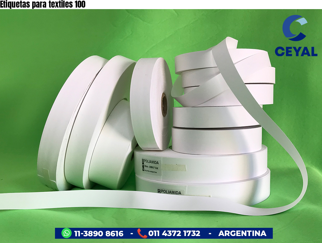 Etiquetas para textiles 100