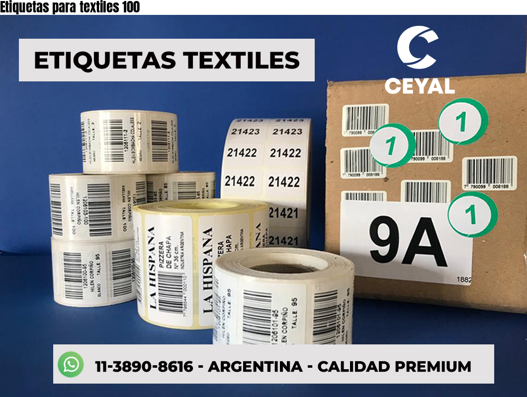 Etiquetas para textiles 100