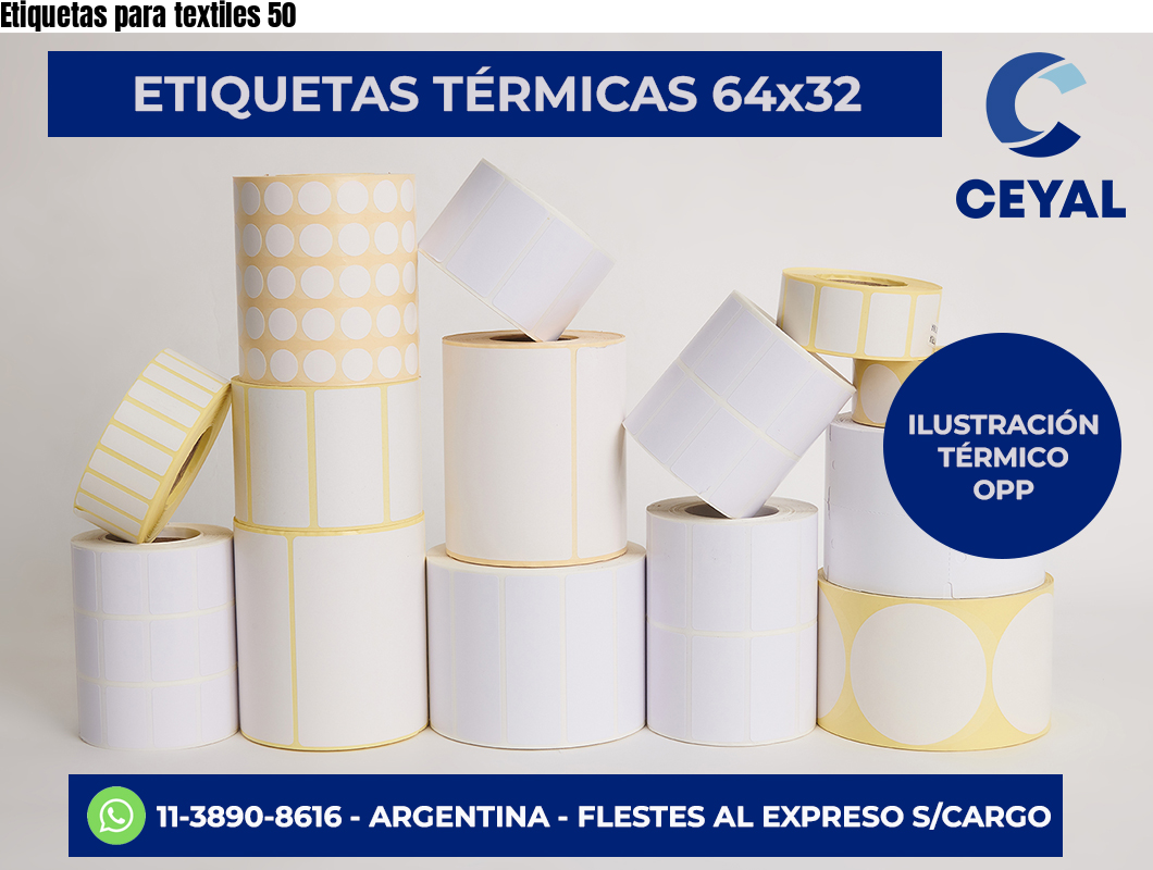 Etiquetas para textiles 50