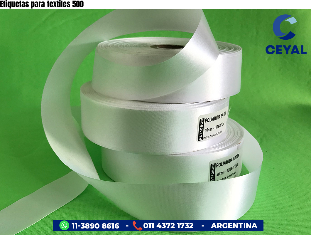 Etiquetas para textiles 500