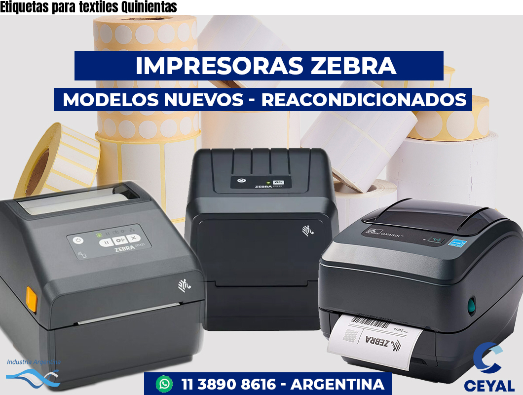 Etiquetas para textiles Quinientas