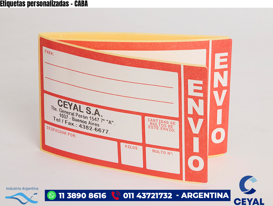 Etiquetas personalizadas - CABA