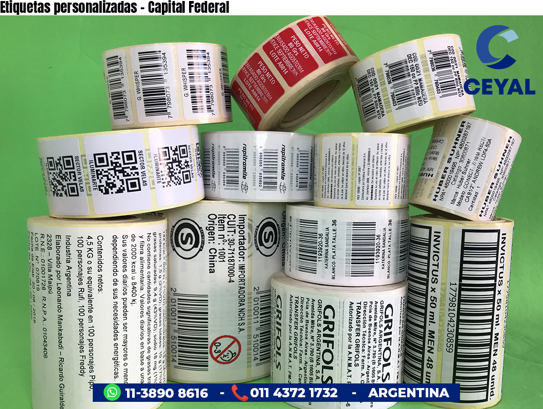 Etiquetas personalizadas - Capital Federal