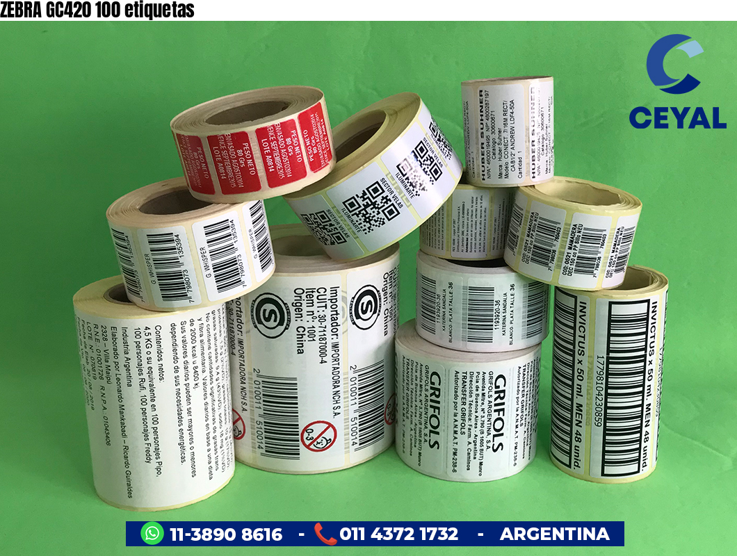ZEBRA GC420 100 etiquetas