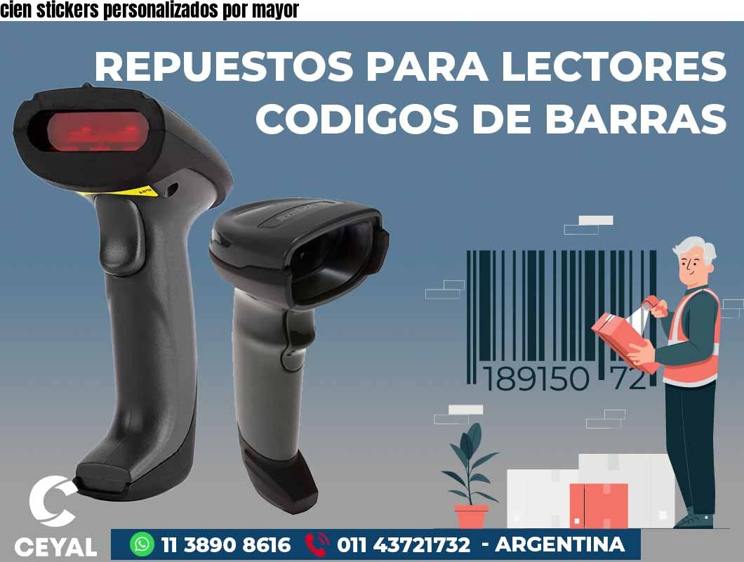 cien stickers personalizados por mayor