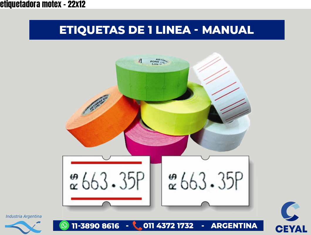 etiquetadora motex - 22x12