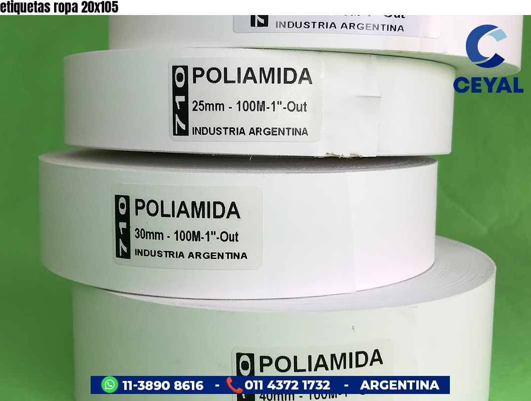 etiquetas ropa 20x105