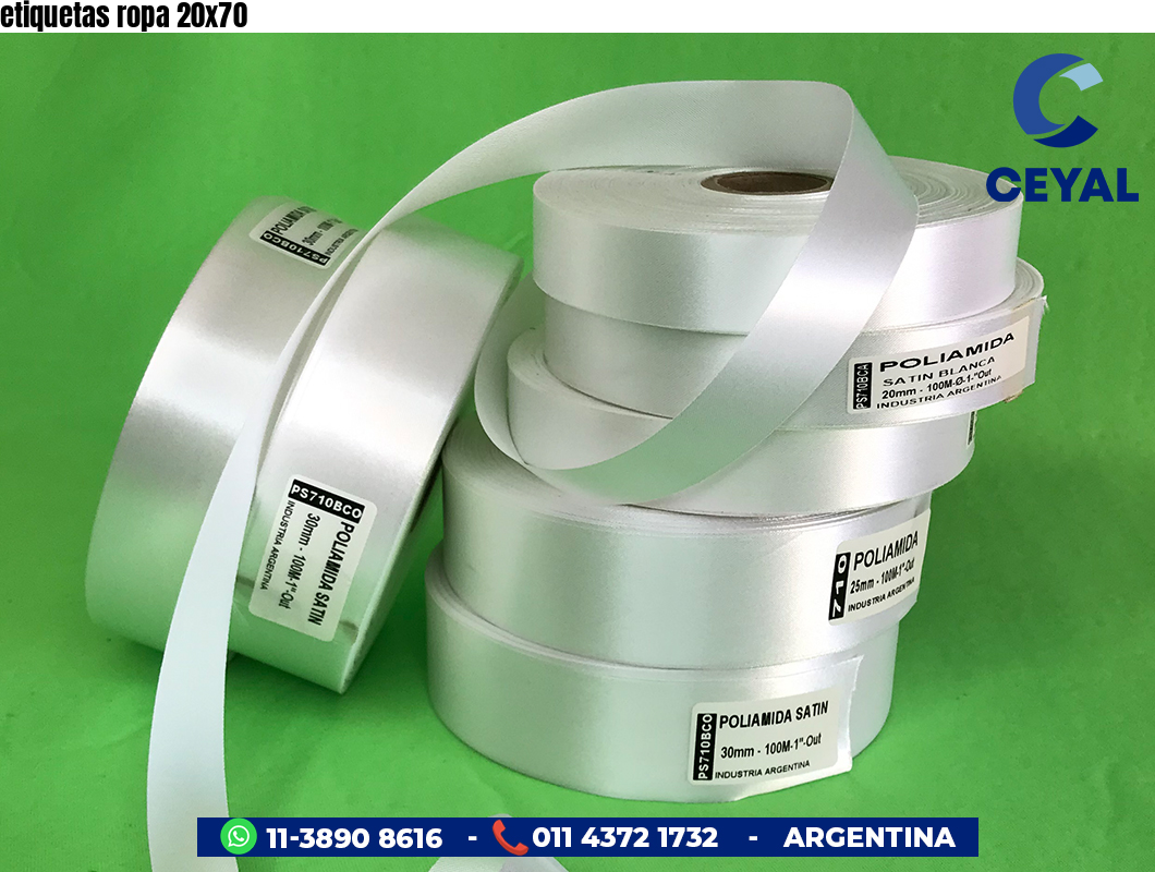etiquetas ropa 20x70