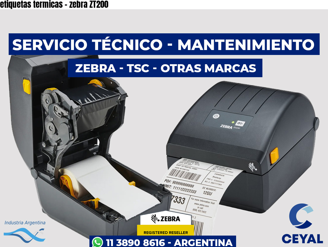 etiquetas termicas - zebra ZT200