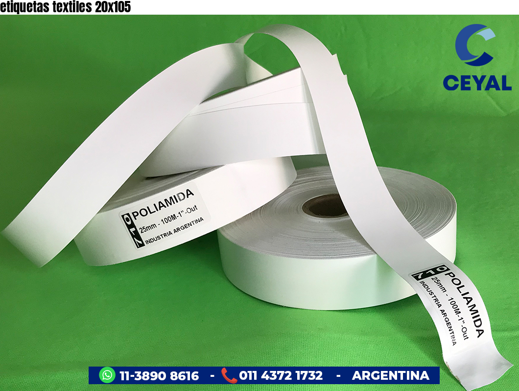 etiquetas textiles 20x105