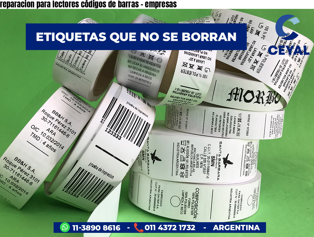 reparacion para lectores códigos de barras - empresas