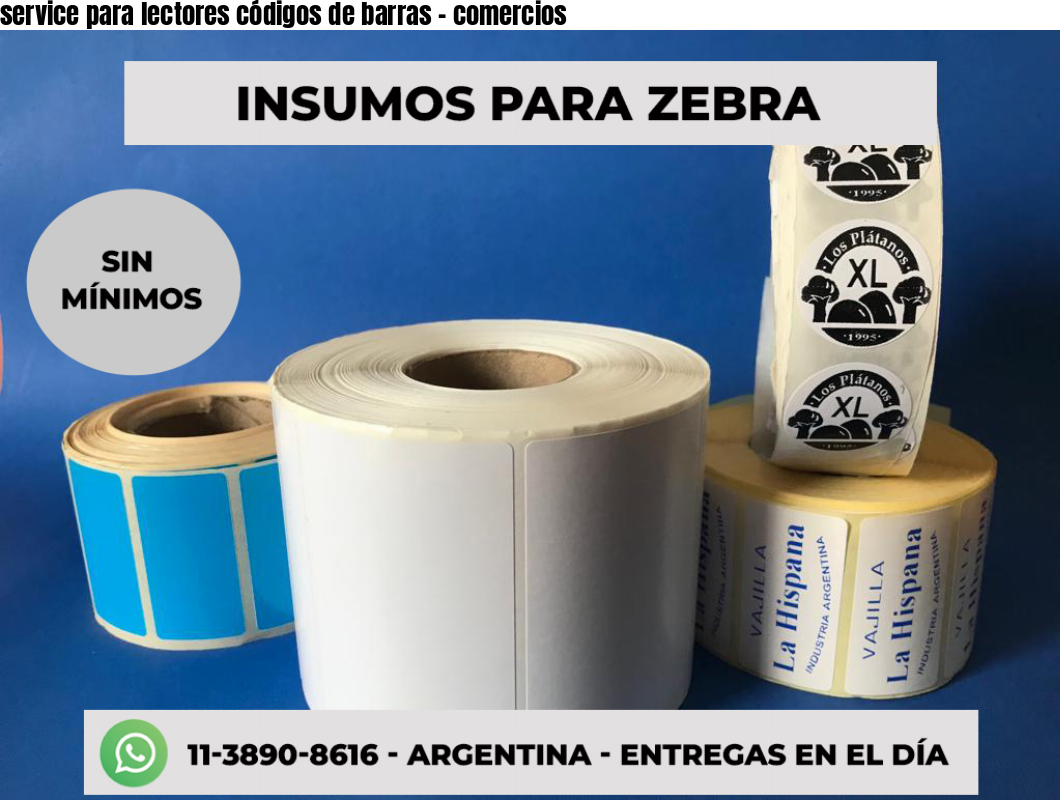 service para lectores códigos de barras - comercios