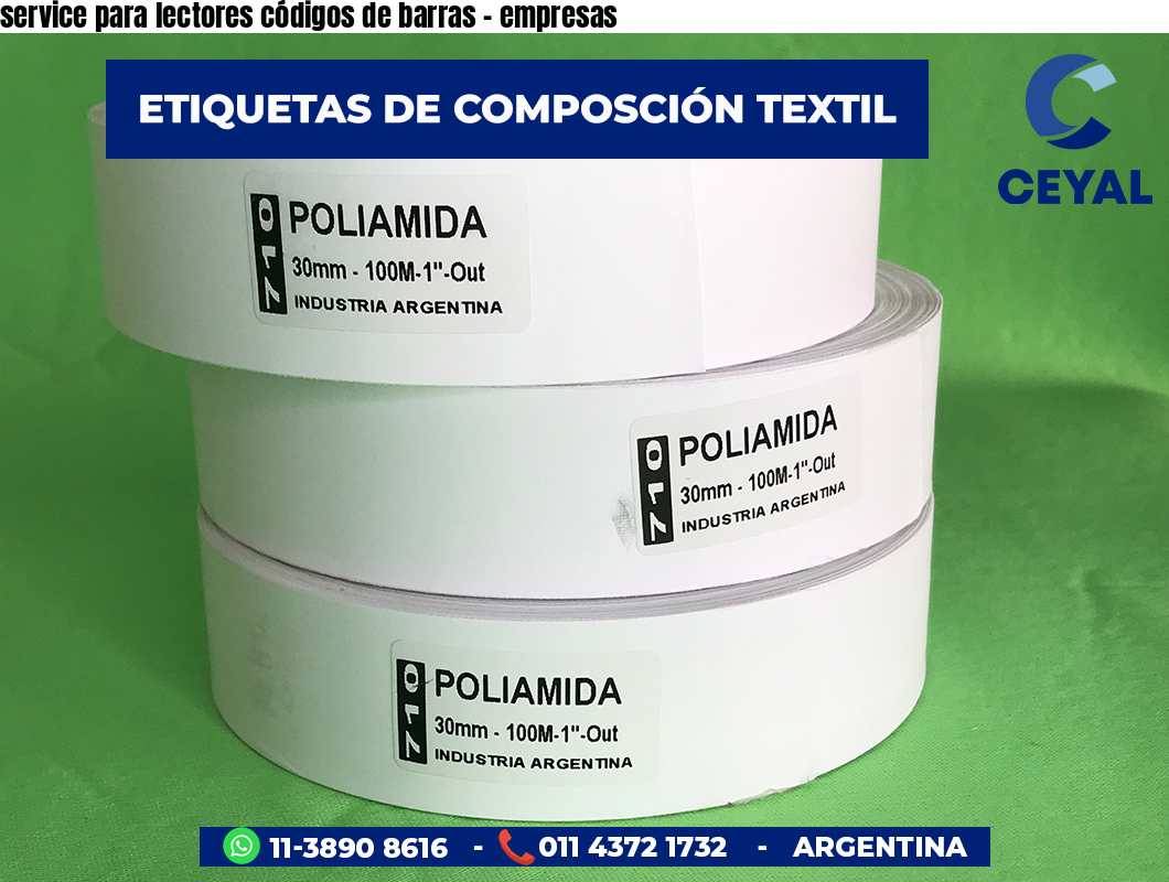 service para lectores códigos de barras - empresas