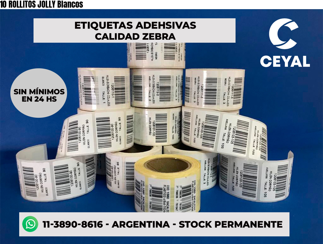 10 ROLLITOS JOLLY Blancos