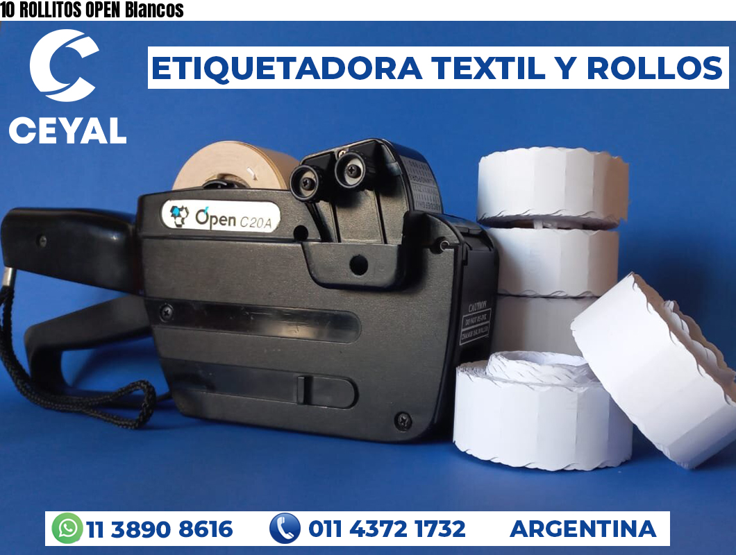 10 ROLLITOS OPEN Blancos