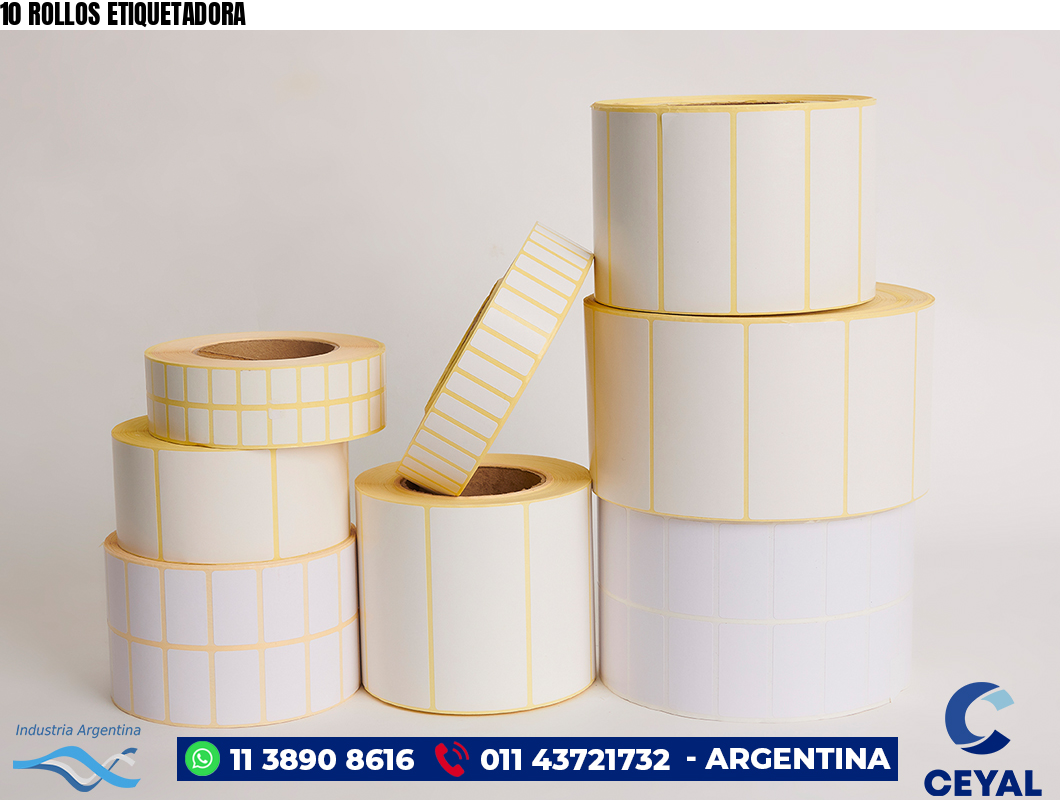 10 ROLLOS ETIQUETADORA