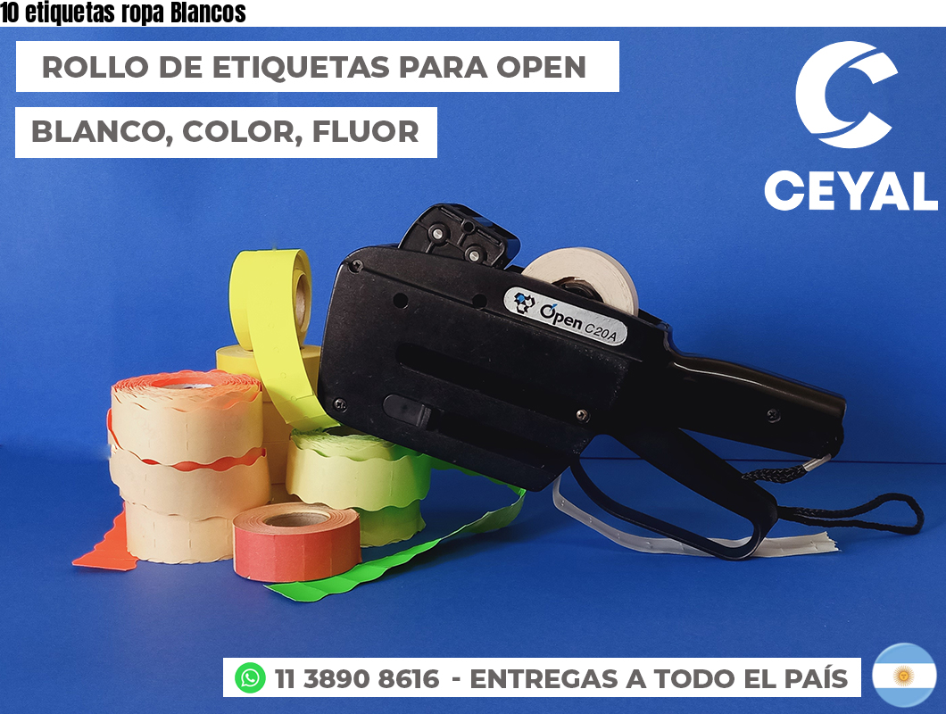 10 etiquetas ropa Blancos