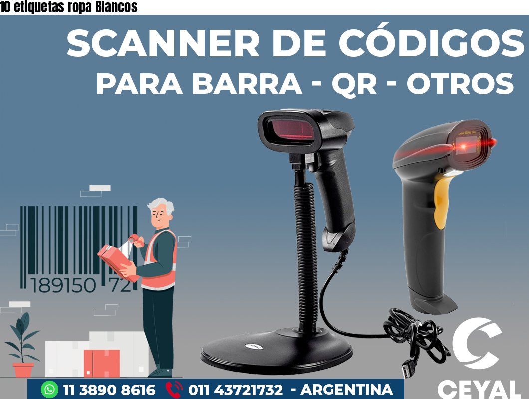 10 etiquetas ropa Blancos
