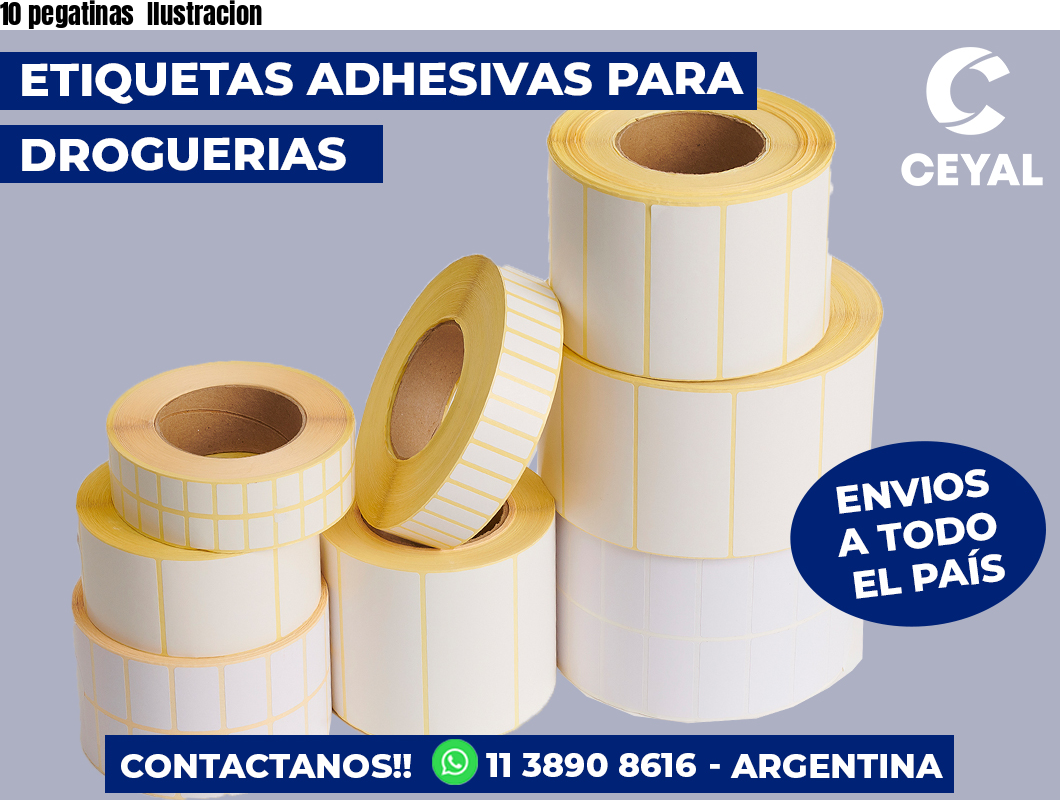 10 pegatinas  Ilustracion