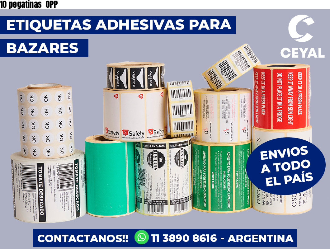 10 pegatinas  OPP