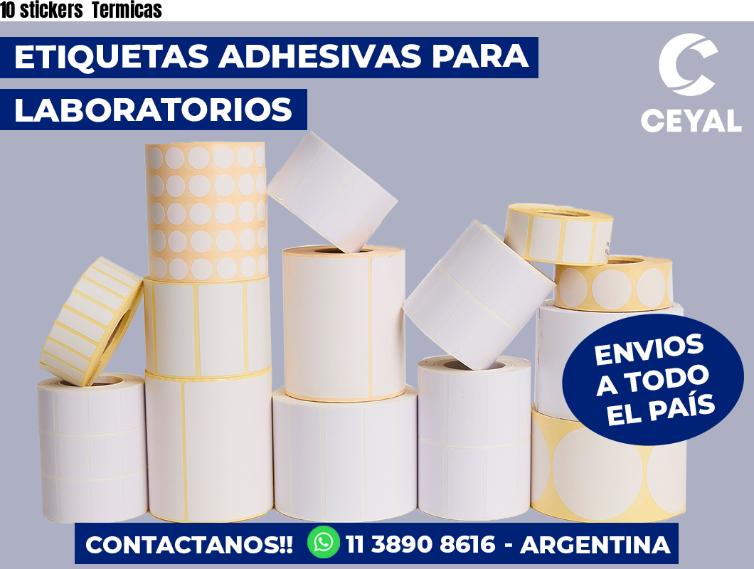 10 stickers Termicas