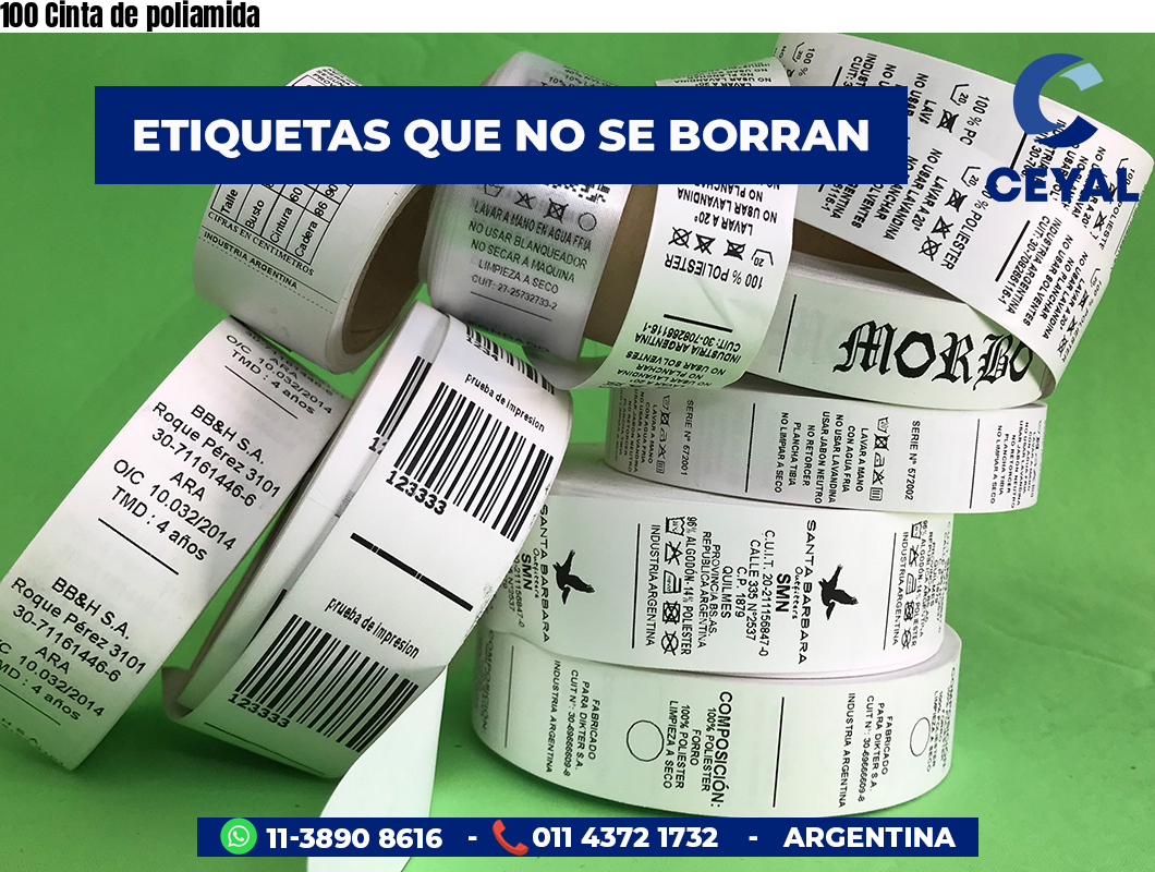 100 Cinta de poliamida