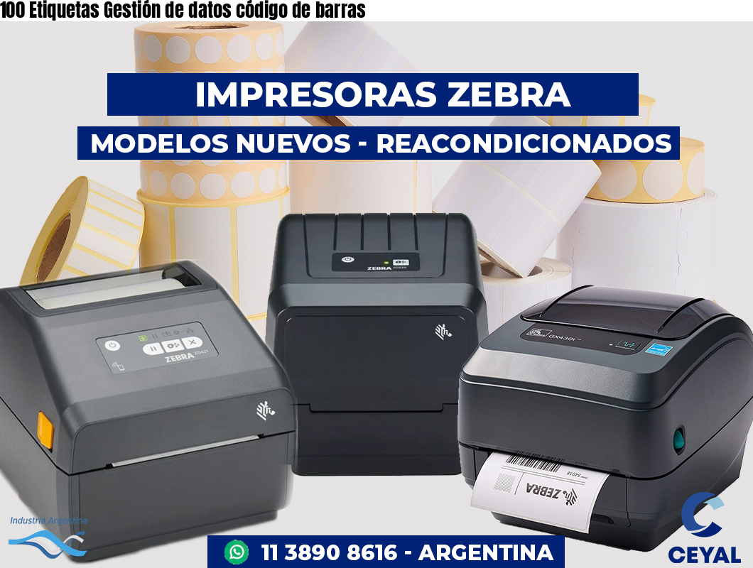 100 Etiquetas Gestión de datos código de barras