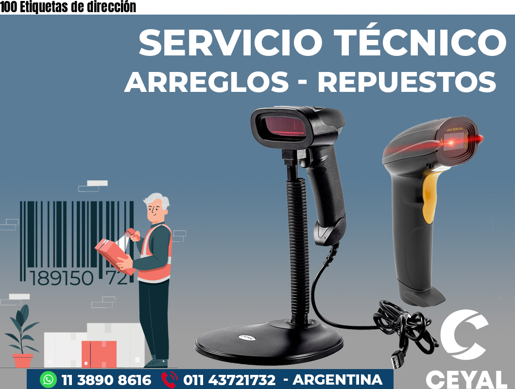 100 Etiquetas de dirección