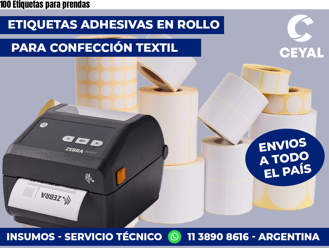 100 Etiquetas para prendas