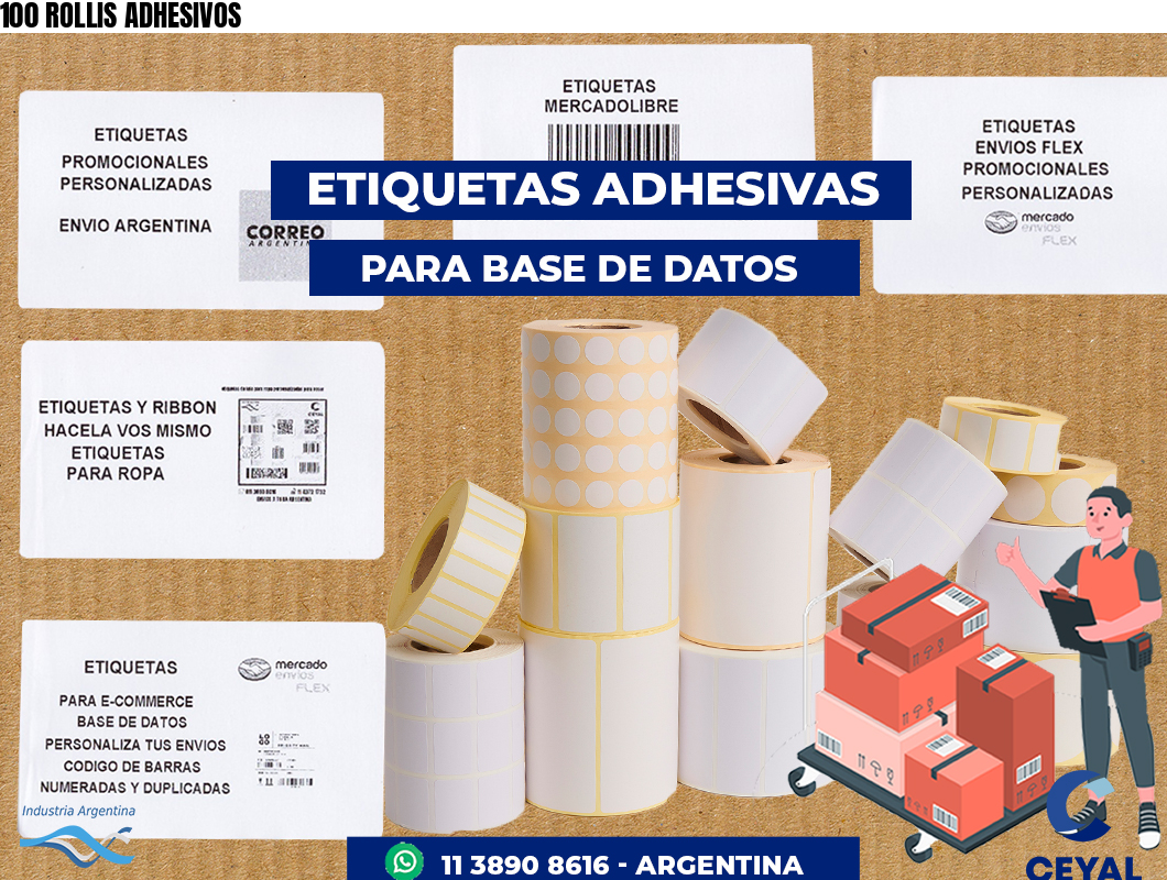 100 ROLLIS ADHESIVOS