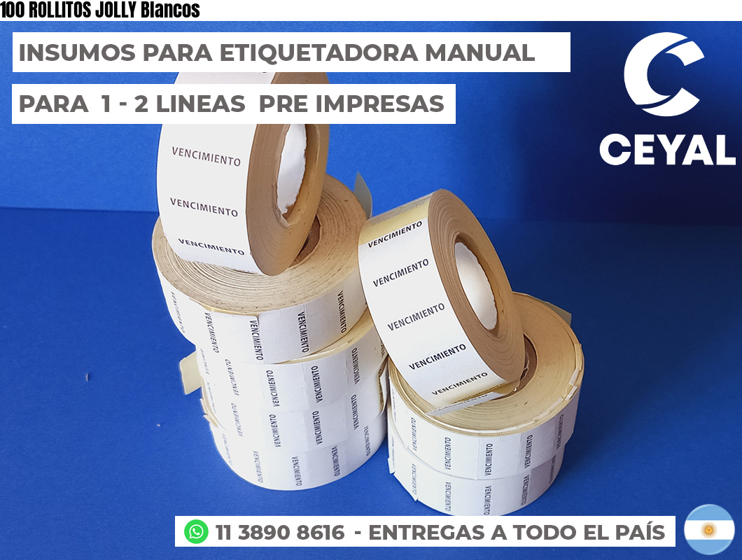 100 ROLLITOS JOLLY Blancos