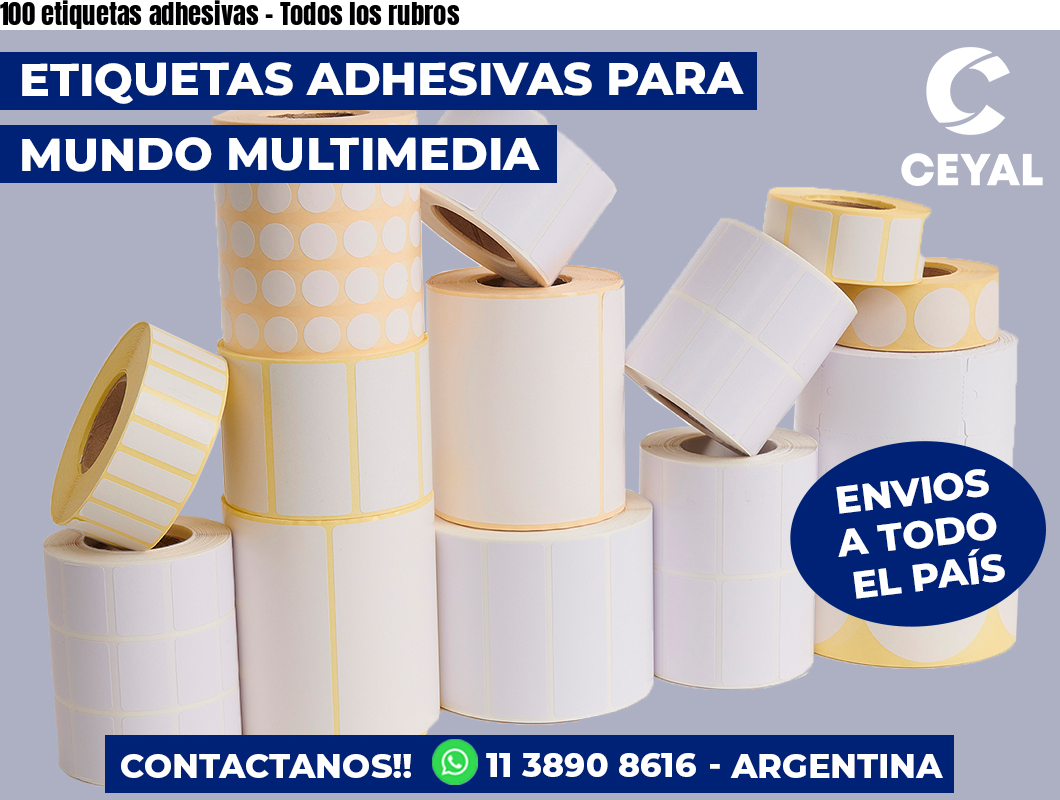 100 etiquetas adhesivas – Todos los rubros