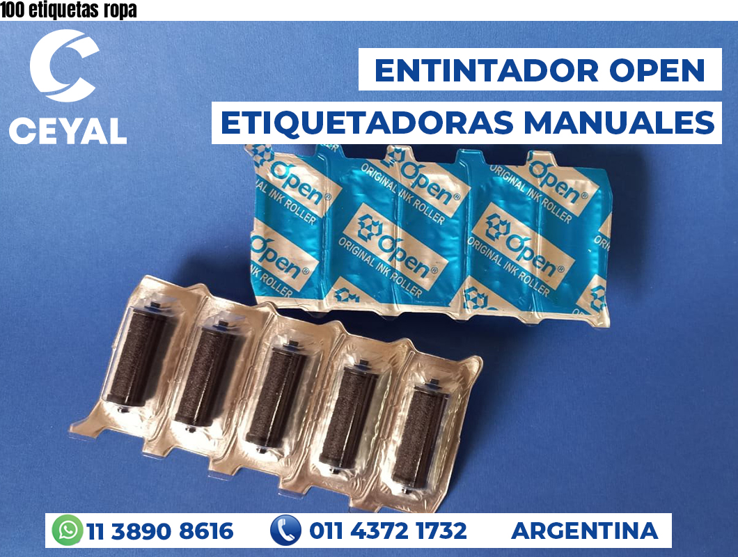 100 etiquetas ropa