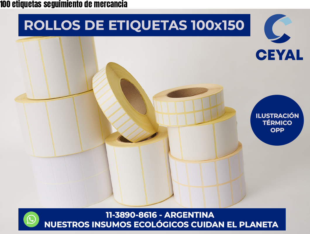 100 etiquetas seguimiento de mercancia