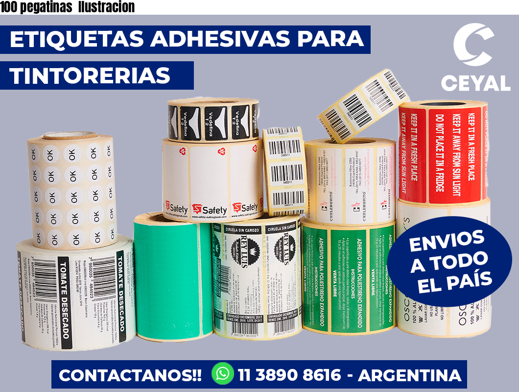 100 pegatinas Ilustracion