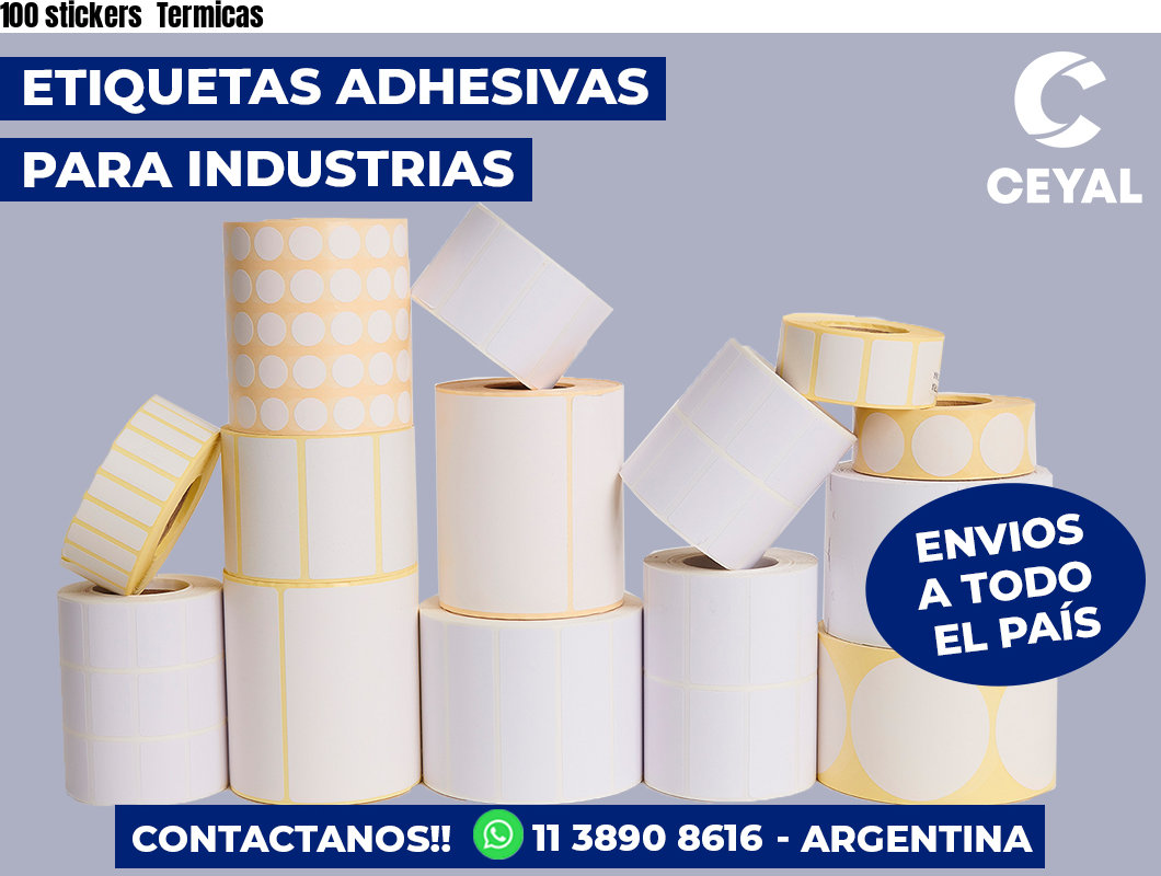 100 stickers  Termicas